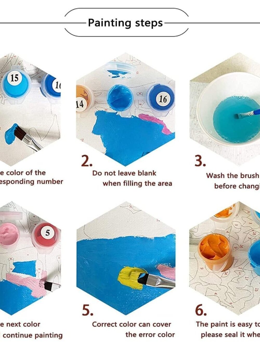 Paint by Numbers for Adults and Kids Beginner, 4 Pack Painting by Number Kits On - Picture 6 of 6